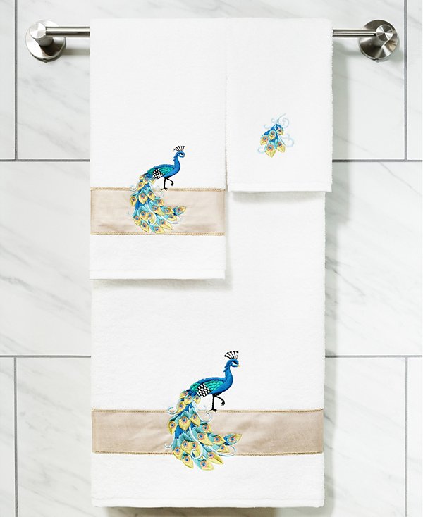 Turkish Cotton Penelope Embellished 4-Pc. Bath Towel Set